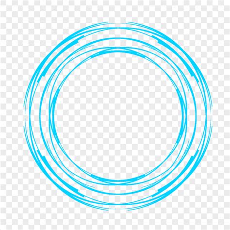 Doodle Pencil Sketch Drawing Blue Circle Png Citypng