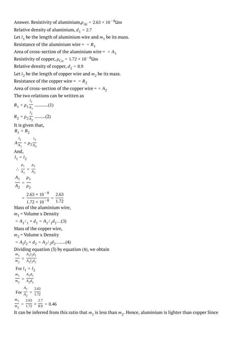 Ncert Solutions For Class 12 Physics Chapter 3 Current Electricity All Book Solutions