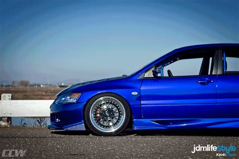 Blue Mitsubishi Evo Ccw Lm Forged Wheels Ccw Wheels