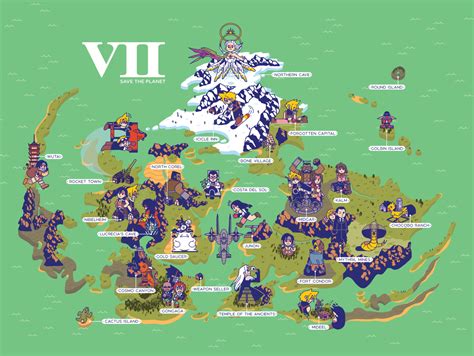 A very nostalgic FFVII world map (fanart) : r/FinalFantasy