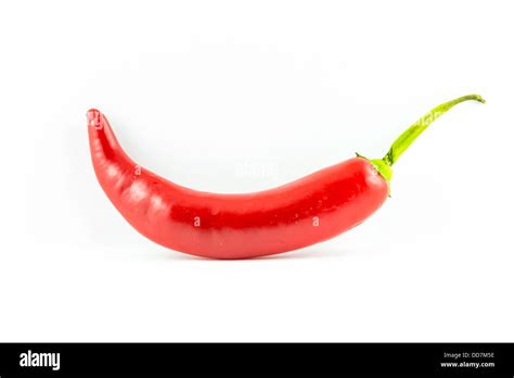 Isolated Hot Chilli On A White Background Stock Photo Alamy