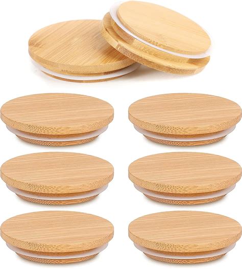 Amazon Wide Mouth Mason Jar Bamboo Lids Pack Reusable Bamboo