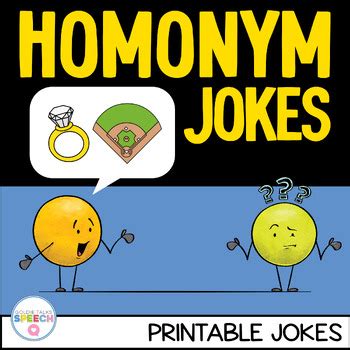 Homonym Jokes Printable Pdf Jokes For Speech Therapy Multiple Meaning