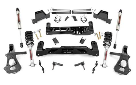 Rough Country Suspension Lift Kit 7 In Lifted Struts And V2 Shocks