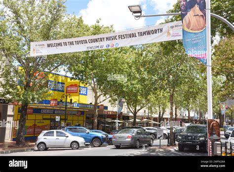 Banner Over Peel Street Welcome To Country Musuc Festival Tamworth