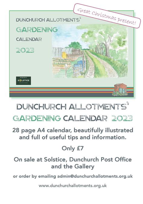 Gardening calendar 2023 – Dunchurch Allotment Association