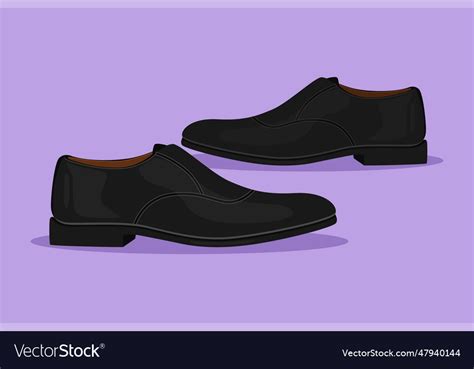 Character flat drawing shoes realistic Royalty Free Vector