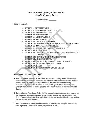 Fillable Online Model Storm Water Quality Ordinance Fax Email Print