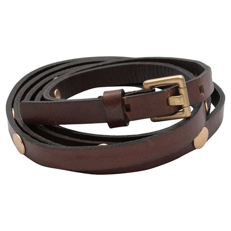 Dark Brown Chanel Skinny Leather Belt For Sale At 1stdibs