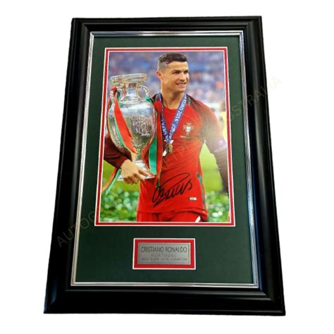 Authentic Cristiano Ronaldo Signed Photo Framed - Portugal UEFA EURO C ...