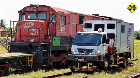 Trens Em Jales Caminh O Rodoferrovi Rio E Locomotivas Es Youtube