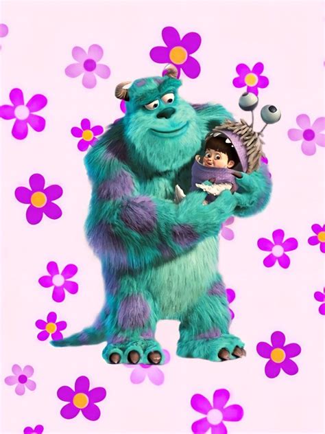 Sully And Boo Sevimli Canavarlar Arkaplan Tasarımları Vintage Posterler