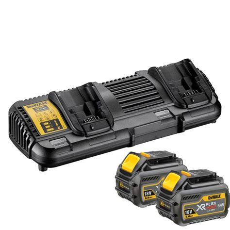 DeWALT DCB132T2 FLEXVOLT 54 V įkroviklis ir 2x6 0 Ah