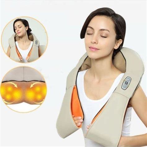 Colete Massageador Pescoço Shiatsu Neck Bivolt Infravermelho Reparocell Massagem E