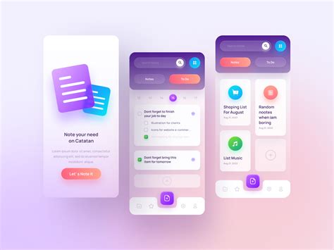 Notes Application Ui Design Greative Design Studio