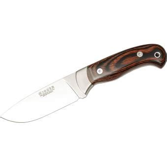 Cuchillo De Monte Joker Con Virola Inox Cachas De Madera Roja