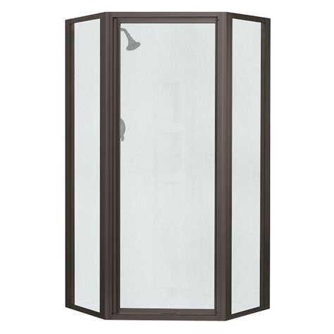 Sterling Intrigue 72 In H Framed Sliding Dark Bronze Neo Angle Shower