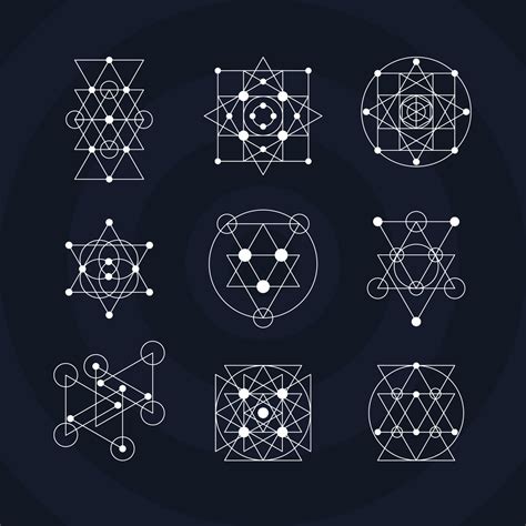 Sacred Geometry Symbols 4264094 Vector Art At Vecteezy