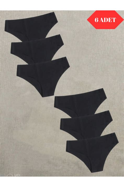 Adeniz Kadın Siyah Ten Paket Dikişsiz Lazer Kesim Iz Yapmaz Likralı Bikini Slip Külot Fiyatı