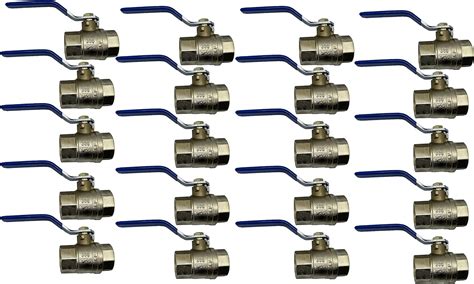 20 Pack 3 4 Npt Female Threaded Ips Ball Valve Full Port