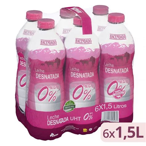 Precio En Mercadona De Leche Desnatada Hacendado Botellas X L