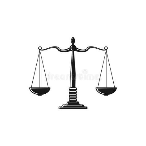 Equilibrio Escala Ley Aislada Y S Mbolo De Justicia Ilustraci N Del