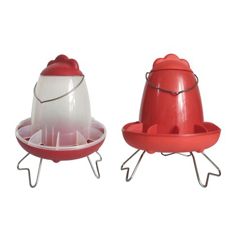 1.5kg Hanging Chicken Feeders with Legs Plastic Poultry Feeding Bucket ...
