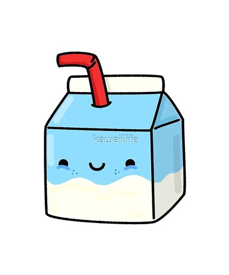 Kawaii Milk Box By Kawaiilife Redbubble Cute Cartoon Drawings