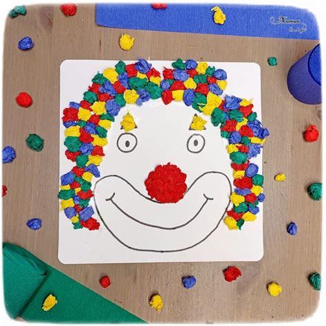 Clown En Boules De Papier Cr Pon Activit Maman Sur Le Fil