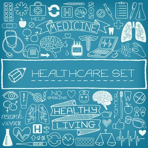 Premium Vector Hand Drawn Medical Set Of Icons