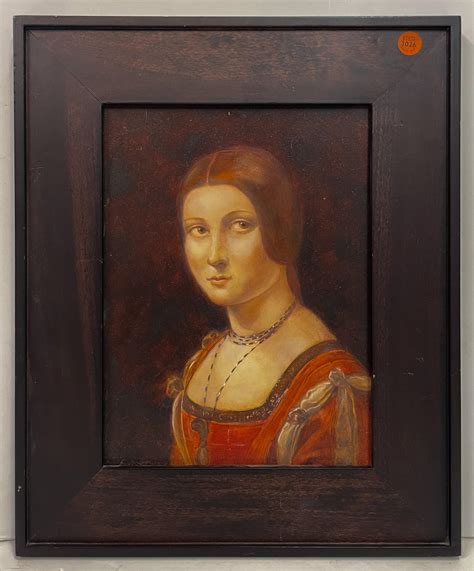 Lot After Leonardo Da Vinci Portrait Of A Woman La Belle Ferroniere