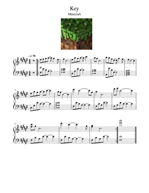 Key Minecraft Extended Sheet Music For Piano Solo Download And