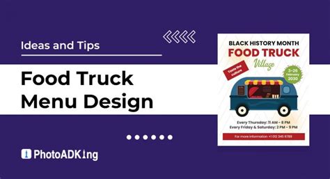 Food Truck Menu Ideas and Examples - PhotoADKing