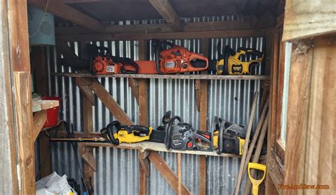 13 Chainsaw Storage Ideas Tips And Tricks Hanging Shelves