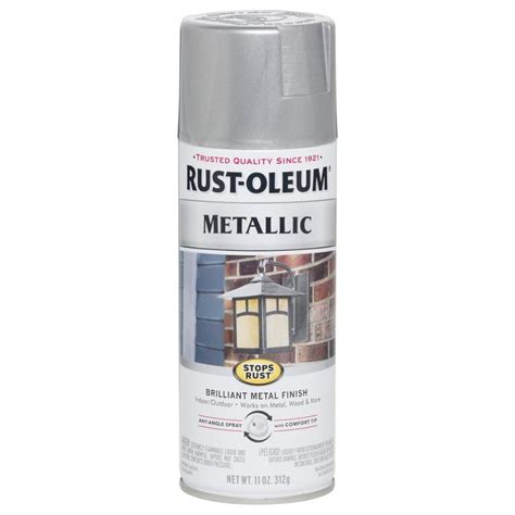 Shop Rust-Oleum Stops Rust Silver Metallic Rust Resistant Enamel Spray ...