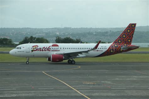 バティック・エア Airbus A320 Pk Lao デンパサール国際空港 航空フォト By Nikeさん 撮影2019年01月02日