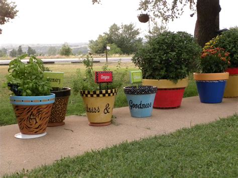 Painted Clay Pots By Granart Clay Pot Crafts Painted Clay Pots Clay Pots