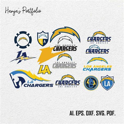 Los Angeles Chargerrs Football Svg Png Bundle Svg Sports Files Svg