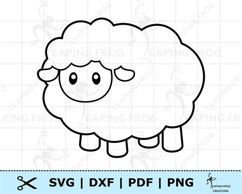 Cute Baby Sheep SVG PNG DXF Pdf Cricut Cut Files Silhouette Etsy