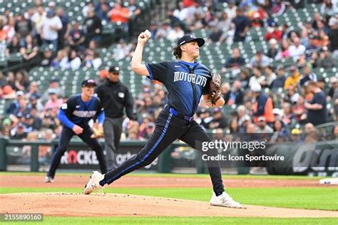 Detroit Tigers Pitcher Reese Olson Pitches In The First Inning During