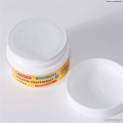 Серная мазь De La Cruz Sulfur Ointment, Acne Medication, Maximum ...