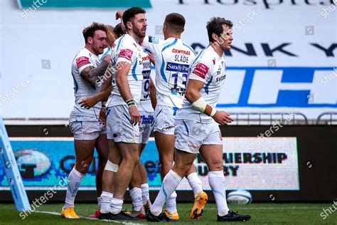 Stuart Hogg Exeter Chiefs Celebrates Teammates Editorial Stock Photo ...