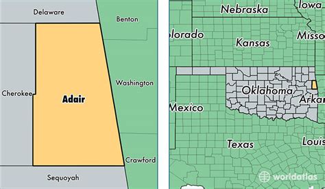 Adair County, Oklahoma / Map of Adair County, OK / Where is Adair County?