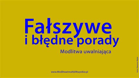 Fa Szywe I B Dne Porady Modlitwa Uwalniaj Ca Youtube