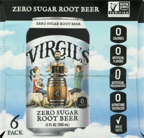 Virgils Zero Sugar Root Beer 6 Cans 12 Fl Oz Food 4 Less