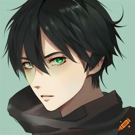 Anime Guy With Black Hair And Grey Eyes