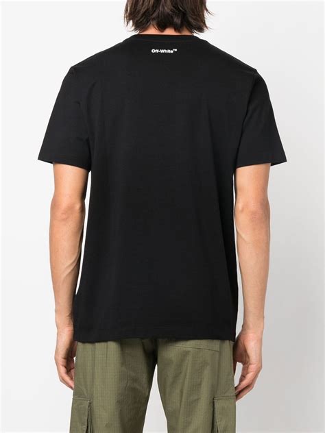 Off White Arrows Logo Organic Cotton T Shirt Farfetch