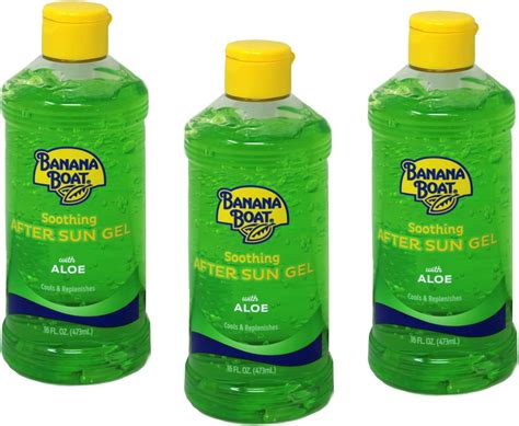 Banana Boat Aloe Vera Sun Burn Relief Sun Care After Sun Gel 16 Ounce Pack Of 3