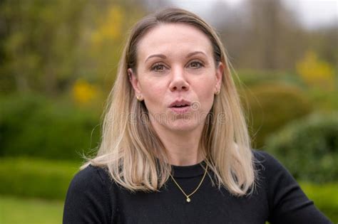 Gorgeous Blonde Forty Year Old Woman Stock Photo Image Of Camera Aged