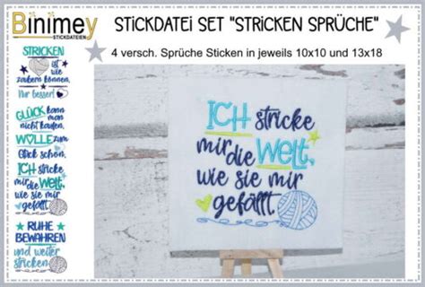 Stickdatei Stricken Spr Che Binimey